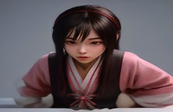 鬼妈妈同人动画截图风插画——3D渲染风格，科琳恩的钮扣眼特写，画面精细逼真，充满3D立体感与奇异美感